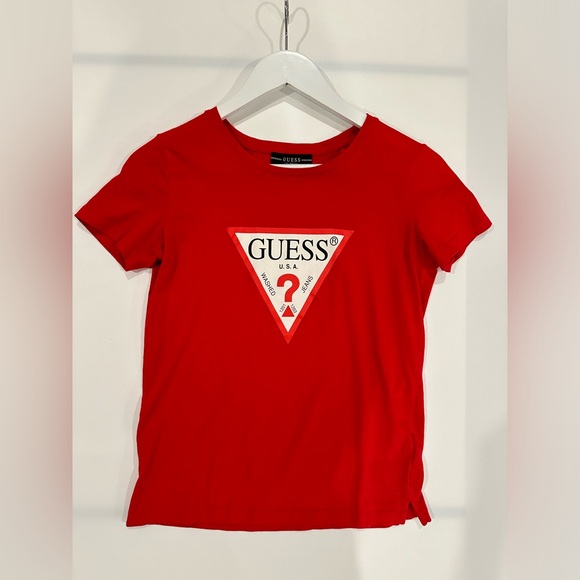 Guess Red Logo T-Shirt, Size S - Picture 2 of 3